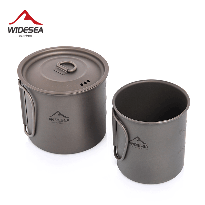 Camping Cooking Set Jetboil - Widesea Campingmok Titanium beker Toeristisch servies