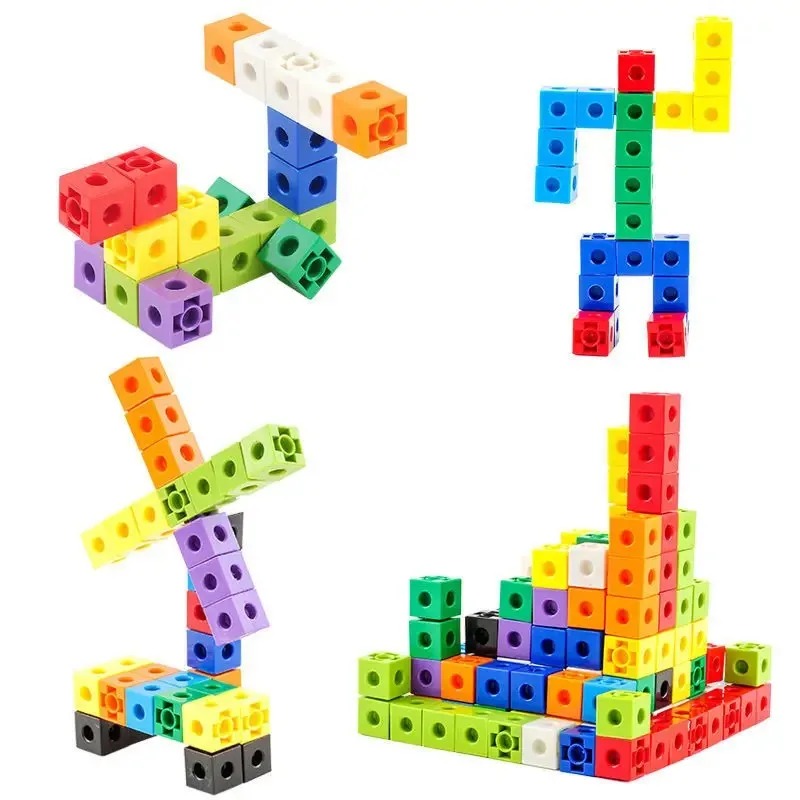 Fire Starter Cube - 100-delige set verbindbare kubussen, wiskundige manipulatiefhulpmiddelen,