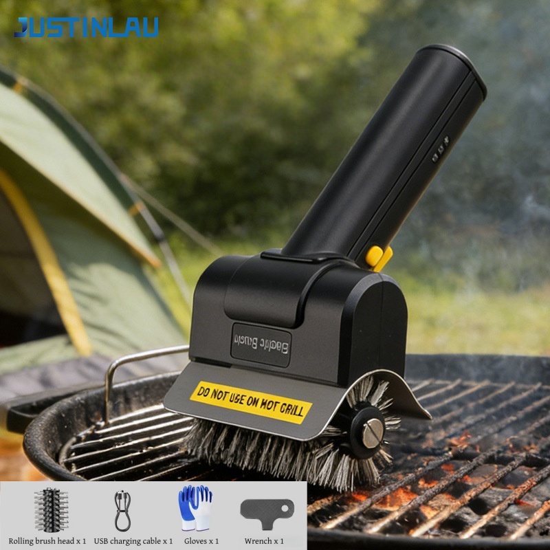 Camping Cooking Griddle - JUSTINLAU Elektrische grillborstel voor het verwijderen