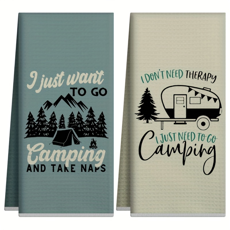 Camping Cooking Kitchen Set - 2 stuks, keukenhanddoeken in campingstijl, 40