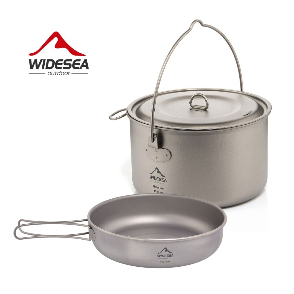 Camping Cooking Kitchen Set - Widesea Camping Tafelgerei Titanium Kookgerei Set