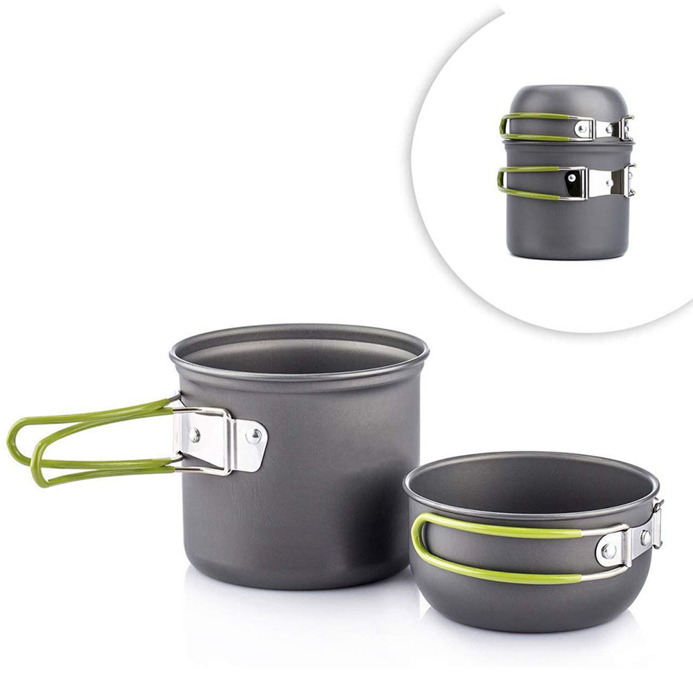 Camping Cooking Kitchen Set - Ultralichte campingpotten pannenset Draagbaar buitenkookservies voor