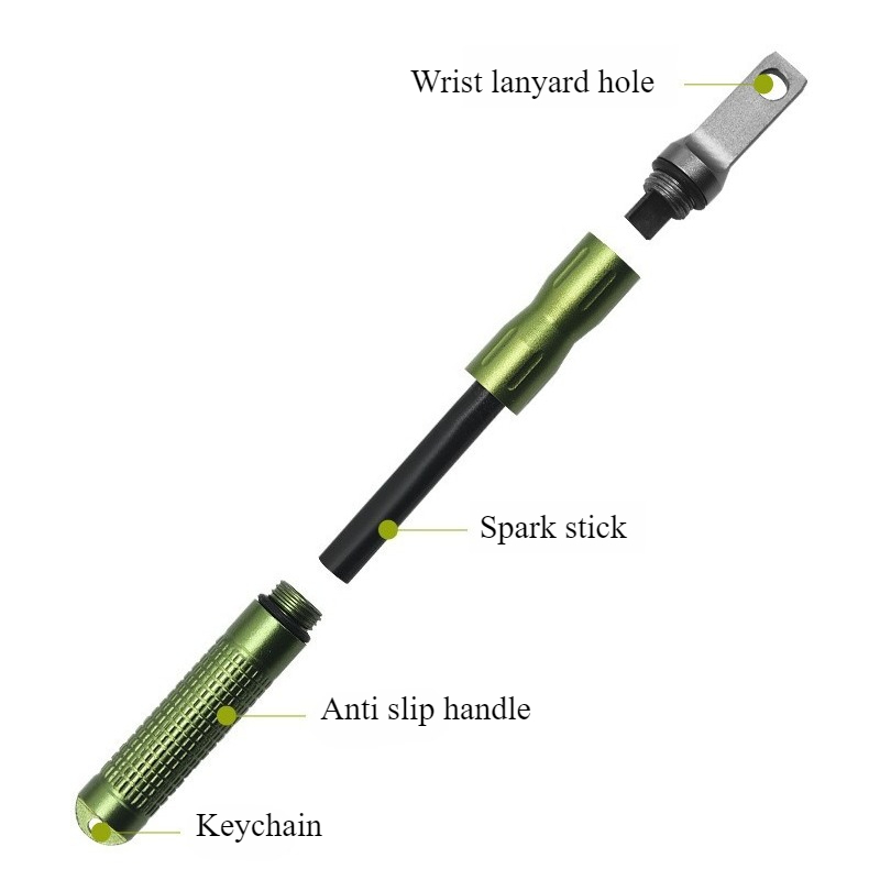 Fire Starter Cube - Draagbare waterdichte vuursteen noodvuurstarter multifunctionele outdoor