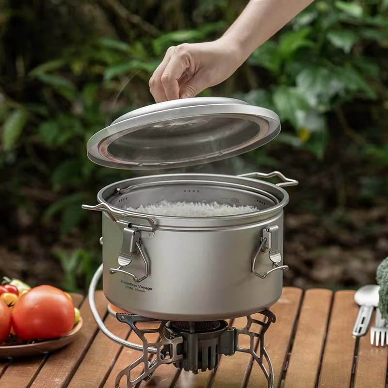 Camping Cooking Pot Large - Kookpot voor buitenkamperen, soep- en stoofpot,