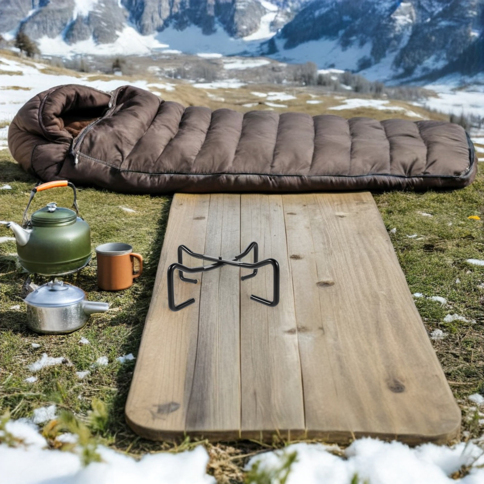Camp Dutch Oven Cast - Gietijzeren opvouwbare dekselstandaard voor Nederlandse oven,