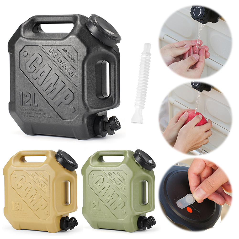Camping Cooking Pot Large - 12L campingwaterkan met kraan Wateropslagcontainer Waterdispenserdrager