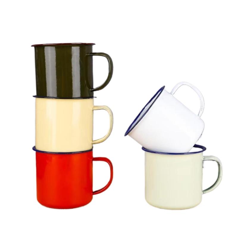 Camping Cooking Pot - Emaille drinkbekers in meerdere kleuren en