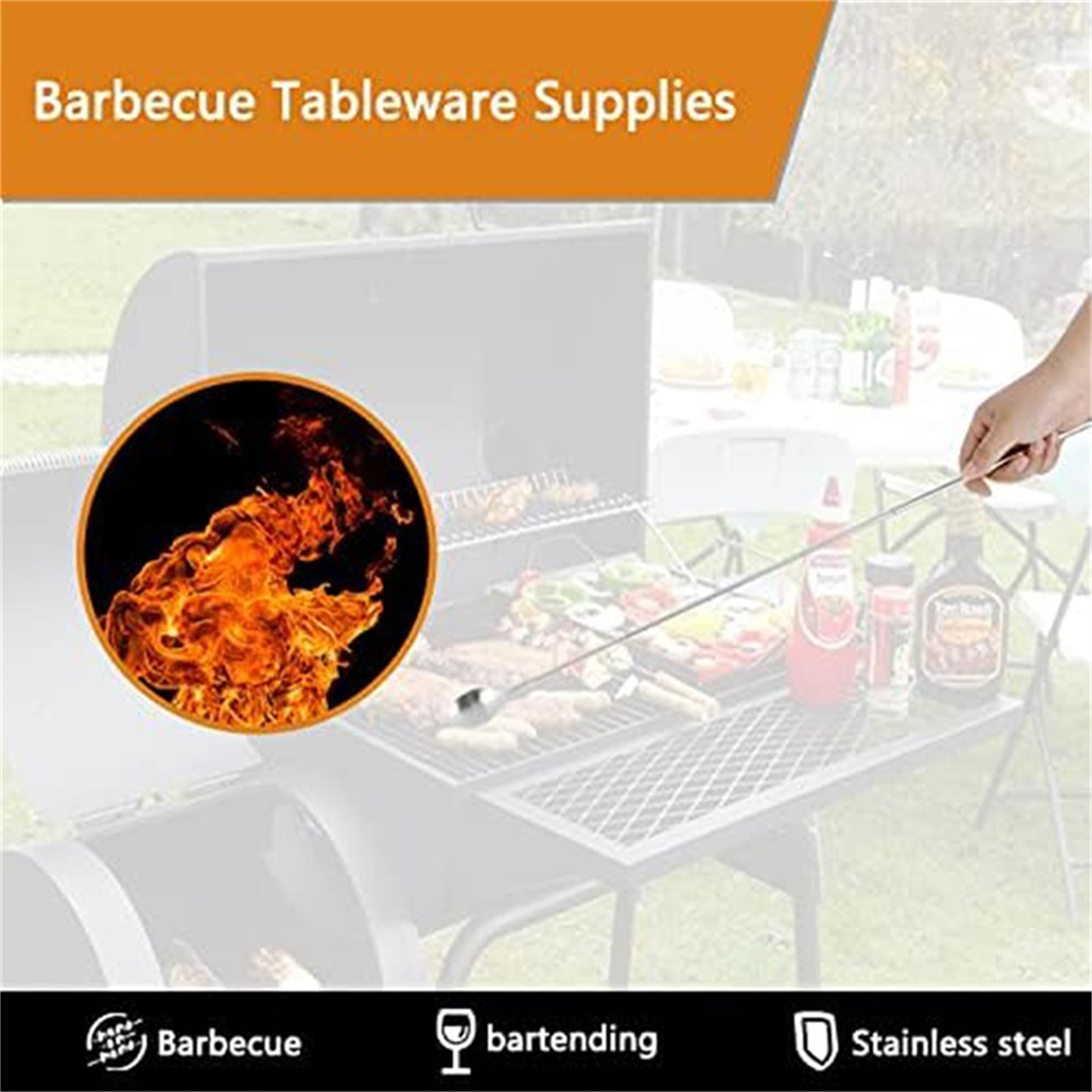 Camping Cooking Kitchen Set - Telescopische BBQ-gereedschappen Intrekbare barbecuevorklepel voor kamperen,