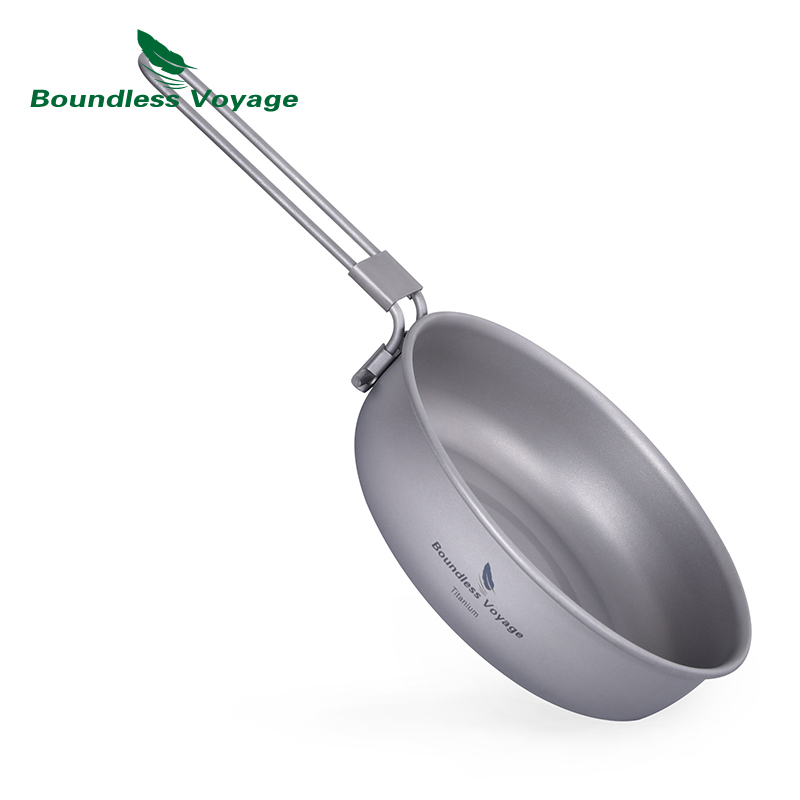 Camping Cooking Pot - Grenzeloze Voyage Ultralichte Titanium Koekenpan Met