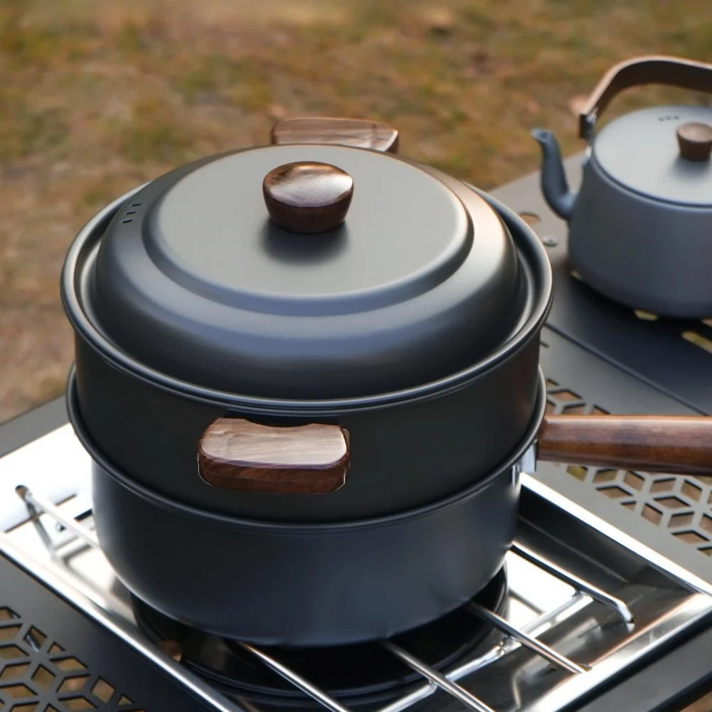 Camping Cooking Kitchen Set - 3L Camping Kookpot Set Aluminium Hot