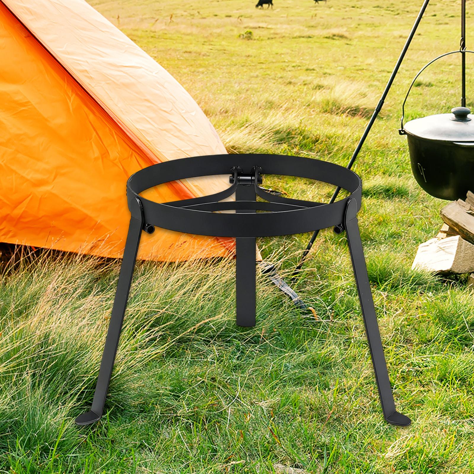 Campfire Cooking - Vouwbare kookkampvuur-tripod van ijzer, draagbare grillstandaard,