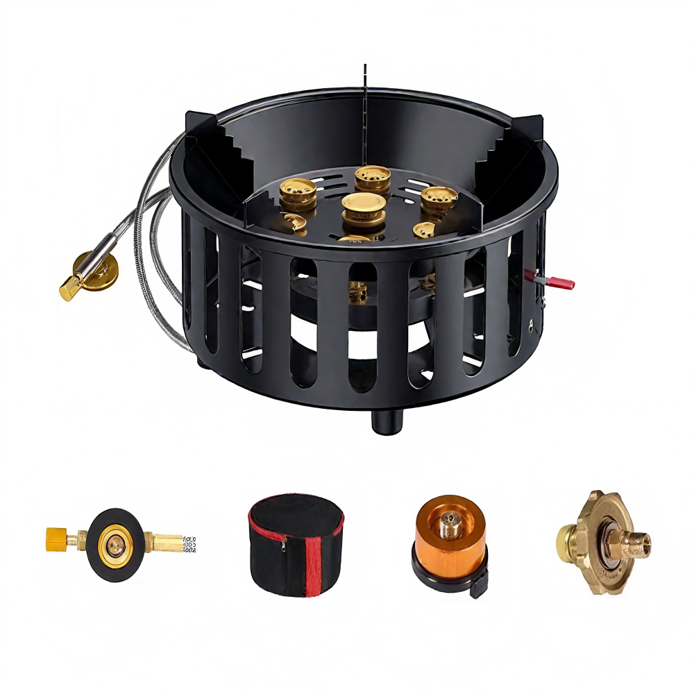 Campfire Cooking - Krachtige 7-kern 21000W draagbare campingkachel winddichte