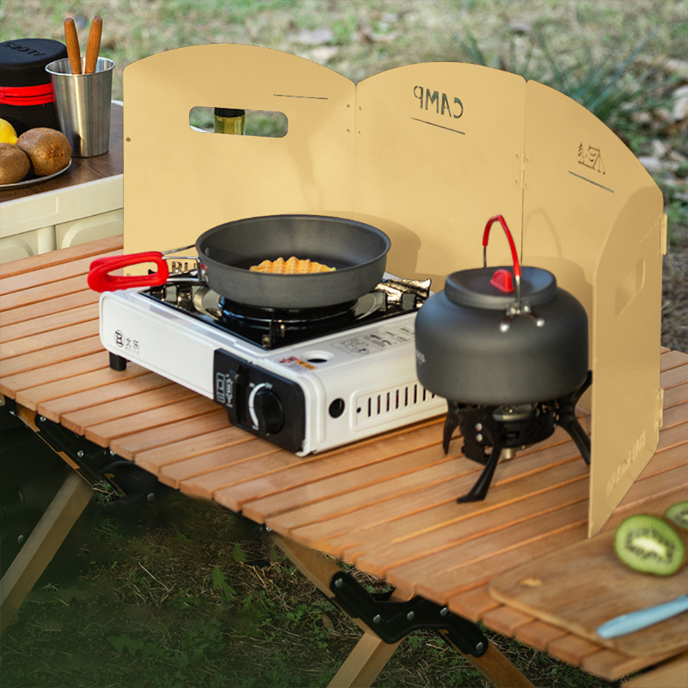 Campfire Cooking - Opvouwbare campinggasfornuis voorruit met opslaglaag Gasfornuis