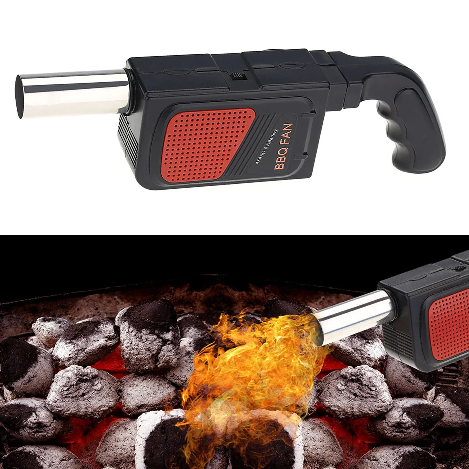 Camping Cooking Griddle - Draagbare draagbare elektrische BBQ-ventilator Luchtblazer voor