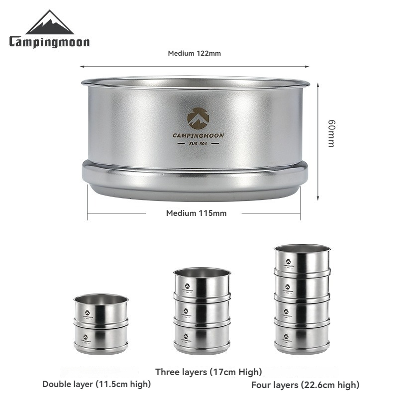 Camping Cooking Bowl - CAMPINGMOON Portatle Outdoor Camping en Picknick
