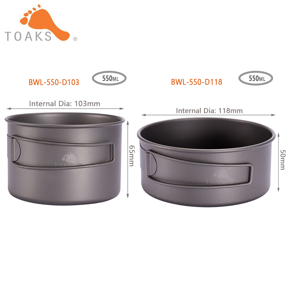 Toaks BWL-550 Camping Titanium - Camping Cooking Bowl recensie en prijs