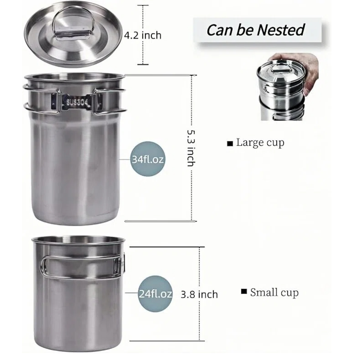 Opvouwbare campingbekers, camp - Camping Cooking Pot recensie en prijs