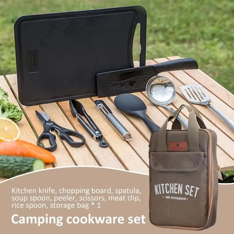 8-delige campingkeukenset met  - Camping Cooking Kitchen Set recensie en prijs