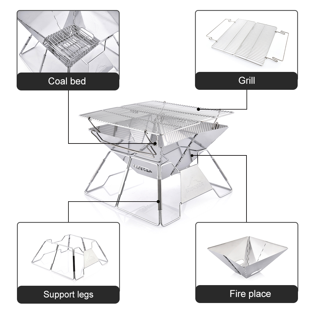 Widesea winddichte houtgestook - Camping Cooking Griddle recensie en prijs