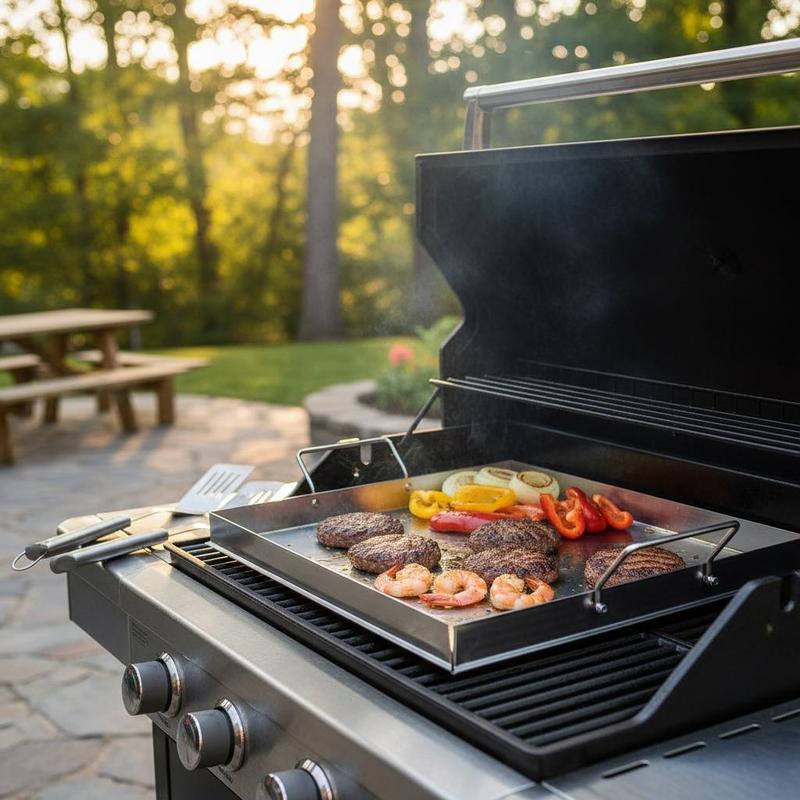 Universele platte bakplaat 18x - Camping Cooking Griddle recensie en prijs