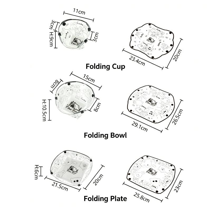 1/3-delige opvouwbare kommen,  - Camping Cooking Bowl recensie en prijs
