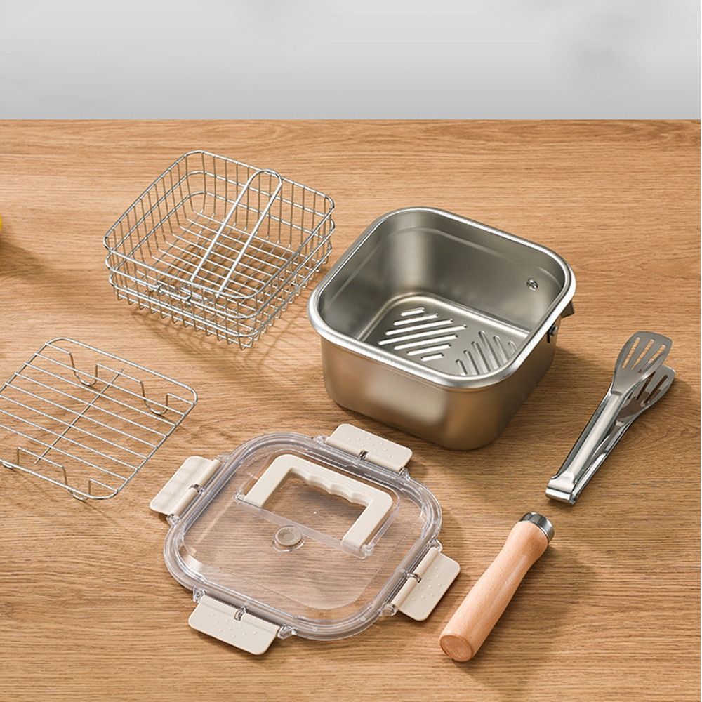 Draagbare roestvrijstalen koek - Camping Cooking Kitchen Set recensie en prijs