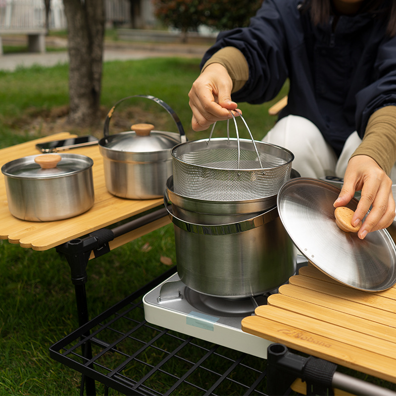 NOBANA Nieuwste Outdoor Rvs Po - Camping Cooking Kitchen Set recensie en prijs