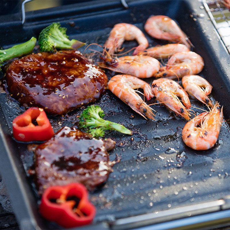 Buiten dikke vierkante grillpa - Camping Cooking Pot recensie en prijs