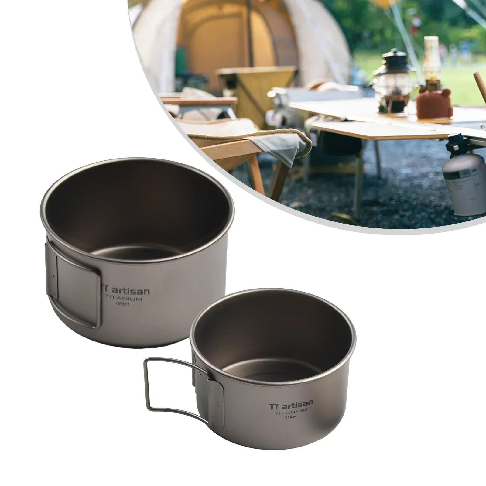 Titanium kom met inklapbaar ha - Camping Cooking Bowl recensie en prijs