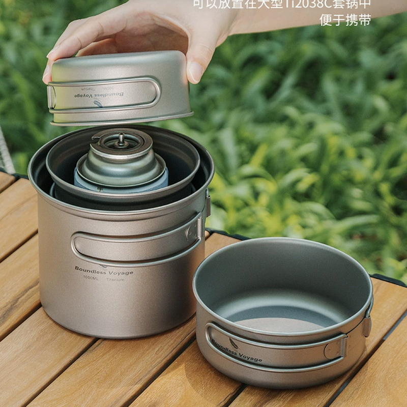 Pure titanium opvouwbare kookp - Camping Cooking Pot recensie en prijs