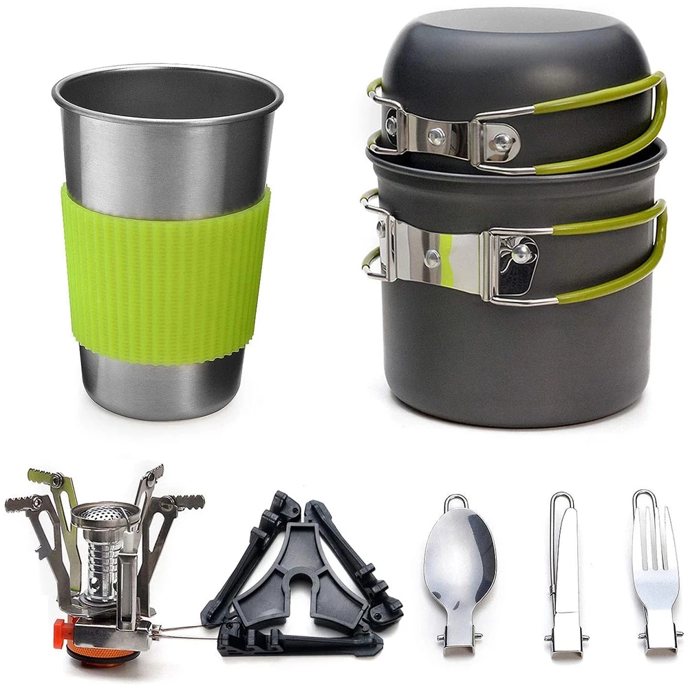 Campingpannenset met fornuis O - Camping Cooking Kitchen Set recensie en prijs